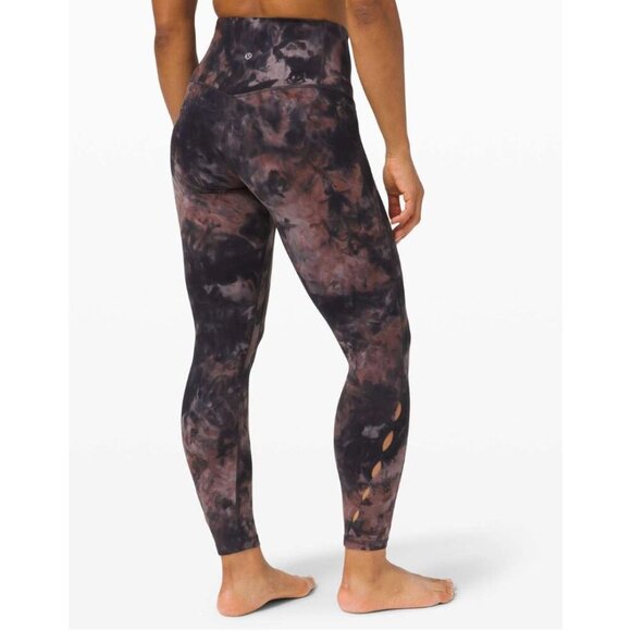 Lululemon Unlimit High-Rise Tight 25" *Keyhole Diamond Dye Graphite Grey Pink 8 - Picture 1 of 10